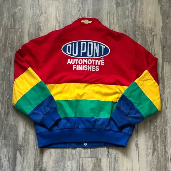 Vintage Jeff Hamilton Racing Collection Dupont Rainbow Jacket Size Small - Picture 6 of 6